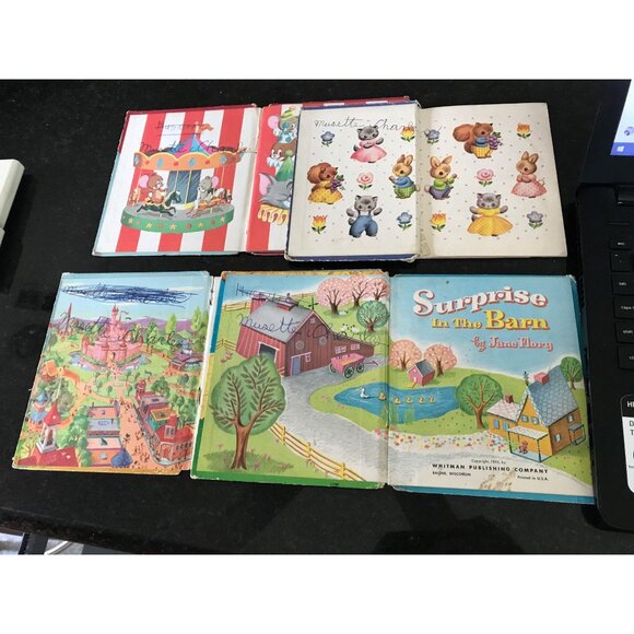 Vtg 1950's Lot 4 Children's Books Total 3 Whitman Tell a Tale Book & 1 Rand - Picture 3 of 9